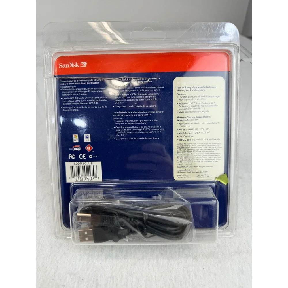 SanDisk ImageMate USB 2.0 CompactFlash CF Card Reader Writer New Open Package
